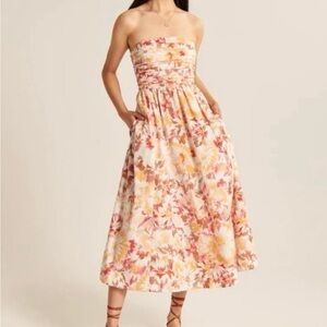 Abercrombie Floral Strapless Dress